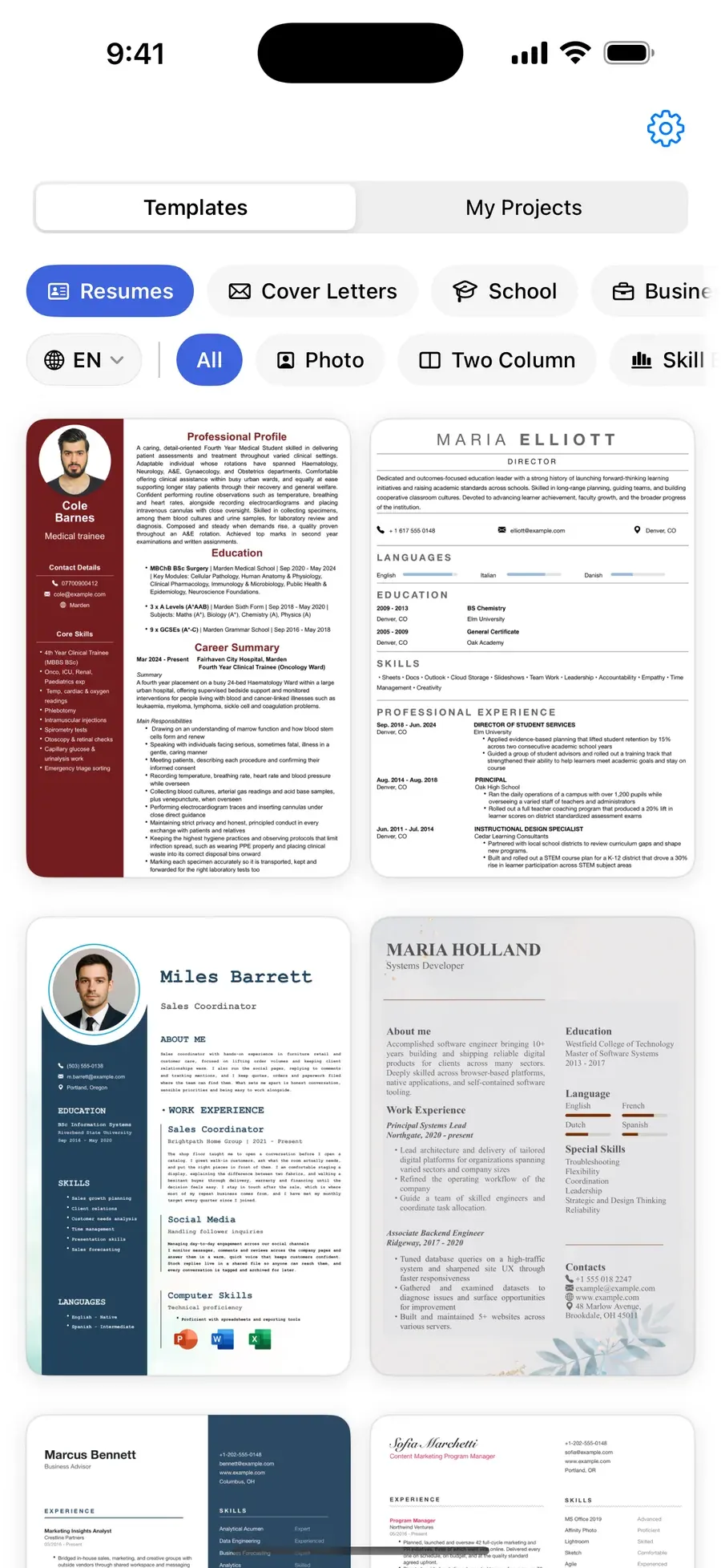 iPhone, iPad and Mac, each with its own layout