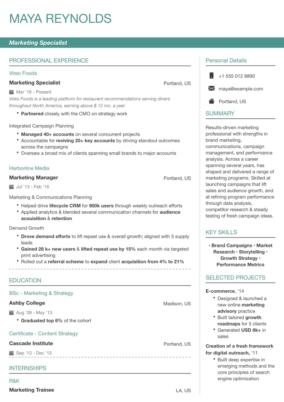 Sky Blue Professional CV Template
