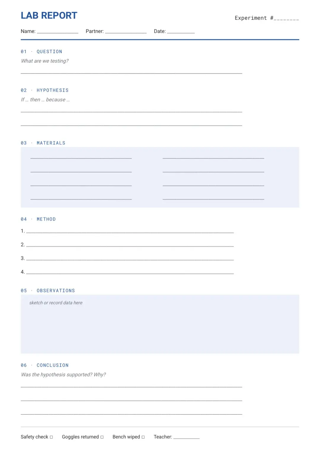 Black and White Professional Worksheet Layout