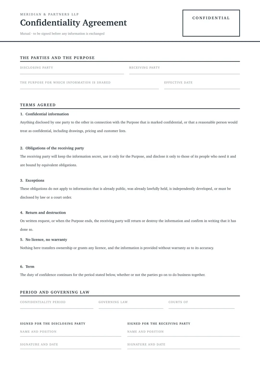 Black and White Minimal Consent Form Template