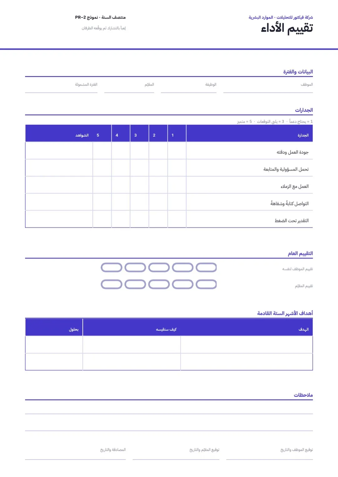 قالب استبيان أزرق بمؤشرات مهارات بجداول بتصميم بسيط