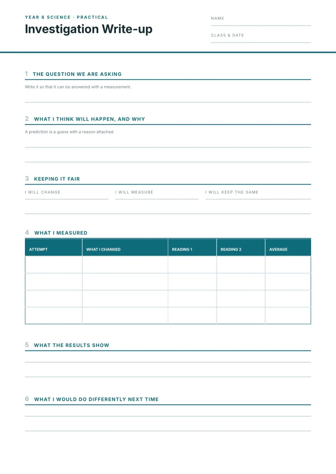 Slate Blue Minimal Worksheet with Tables