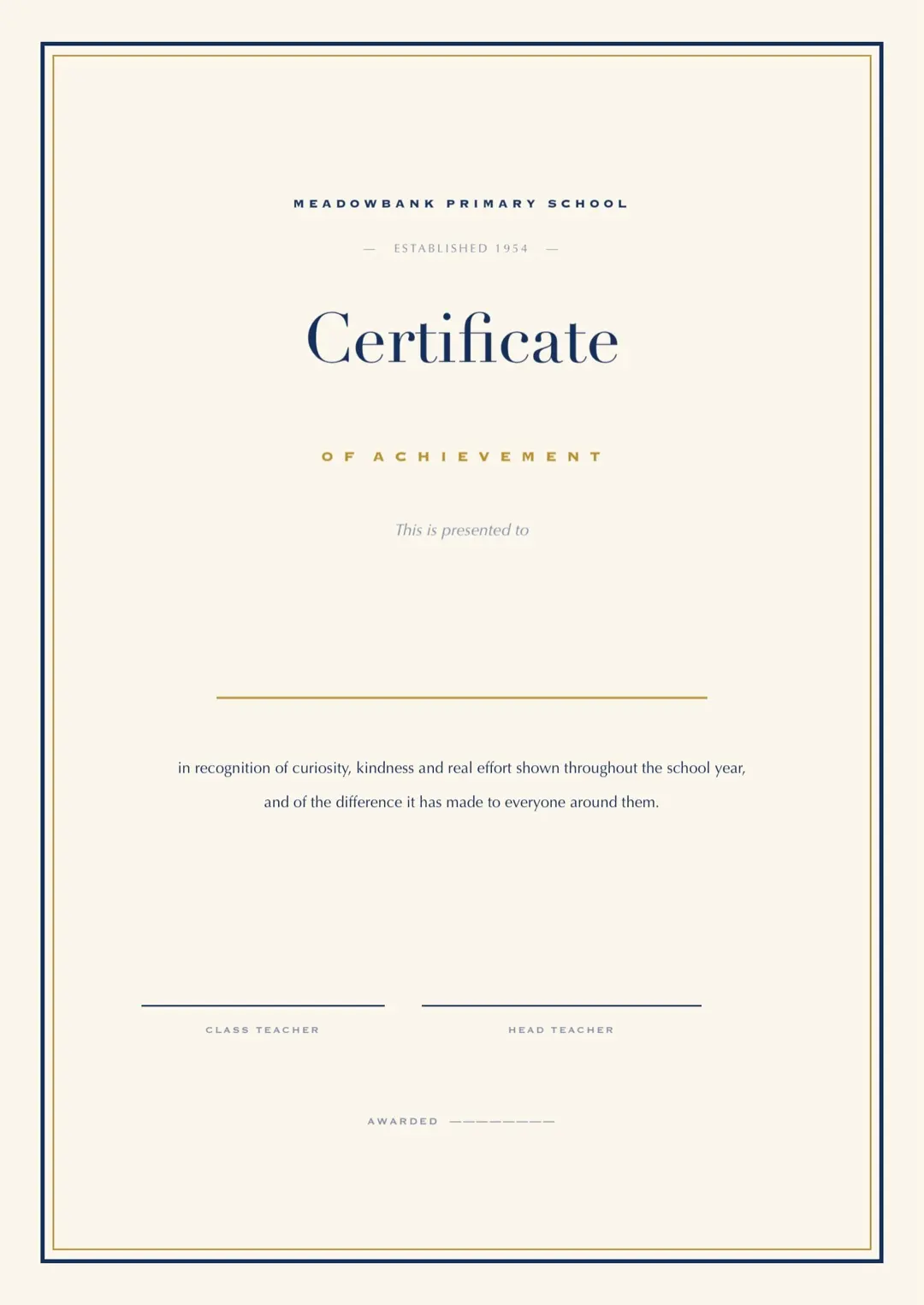 Black and White Professional Certificate Template